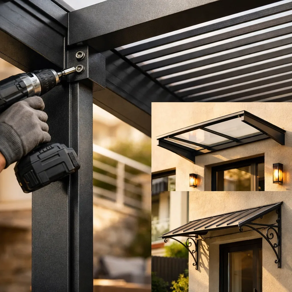 Pergolas, auvents et marquises métalliques sur mesure - GM Métallerie